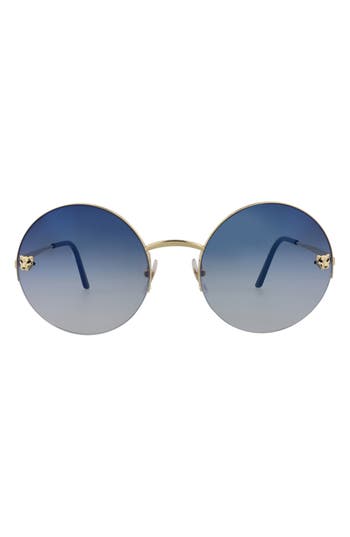 Cartier 58mm Round Sunglasses