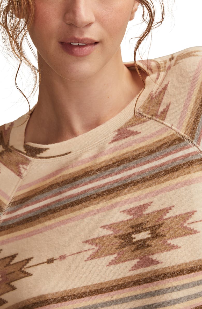 Lucky Brand Cloud Raglan Sleeve Knit Top, Alternate, color, Neutral Combo