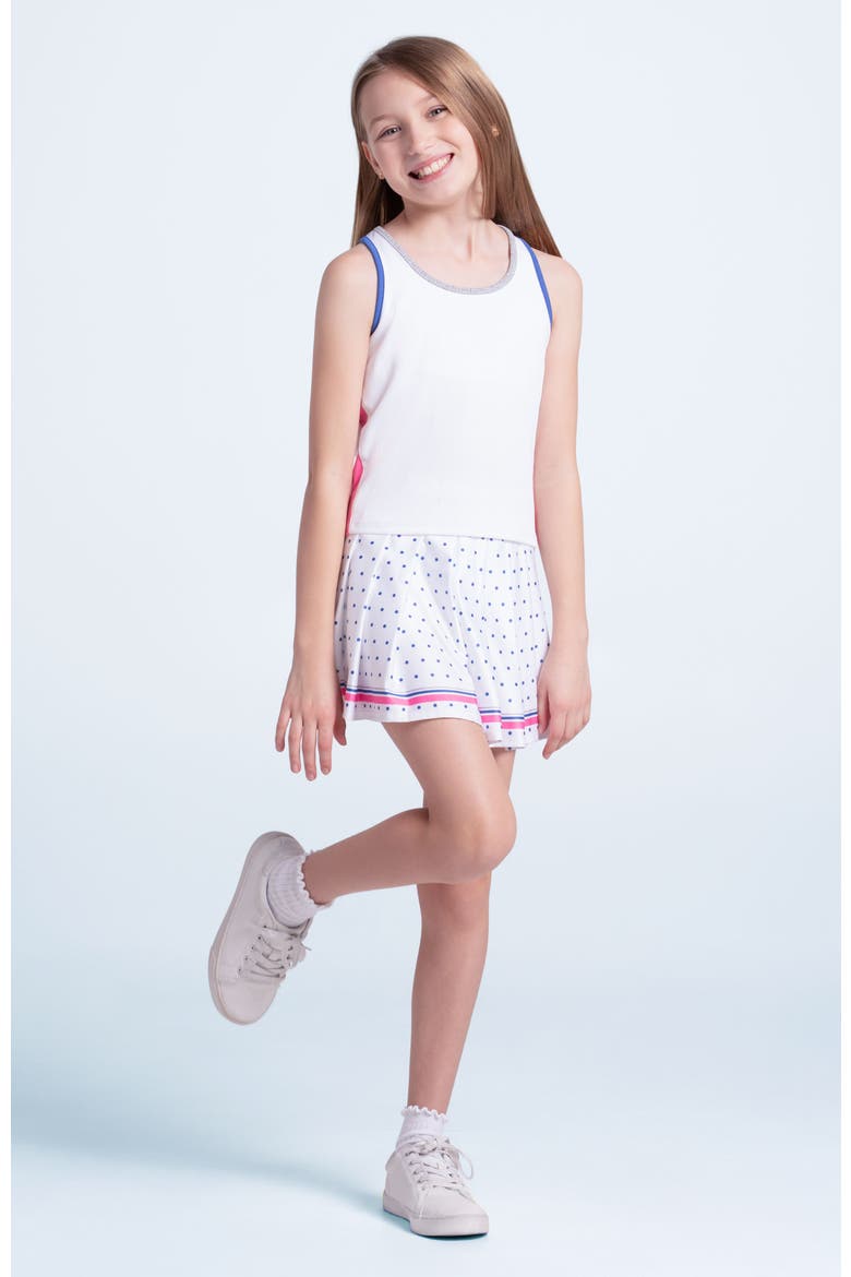 Girls' Rib Line Tank, Alternate, color, White