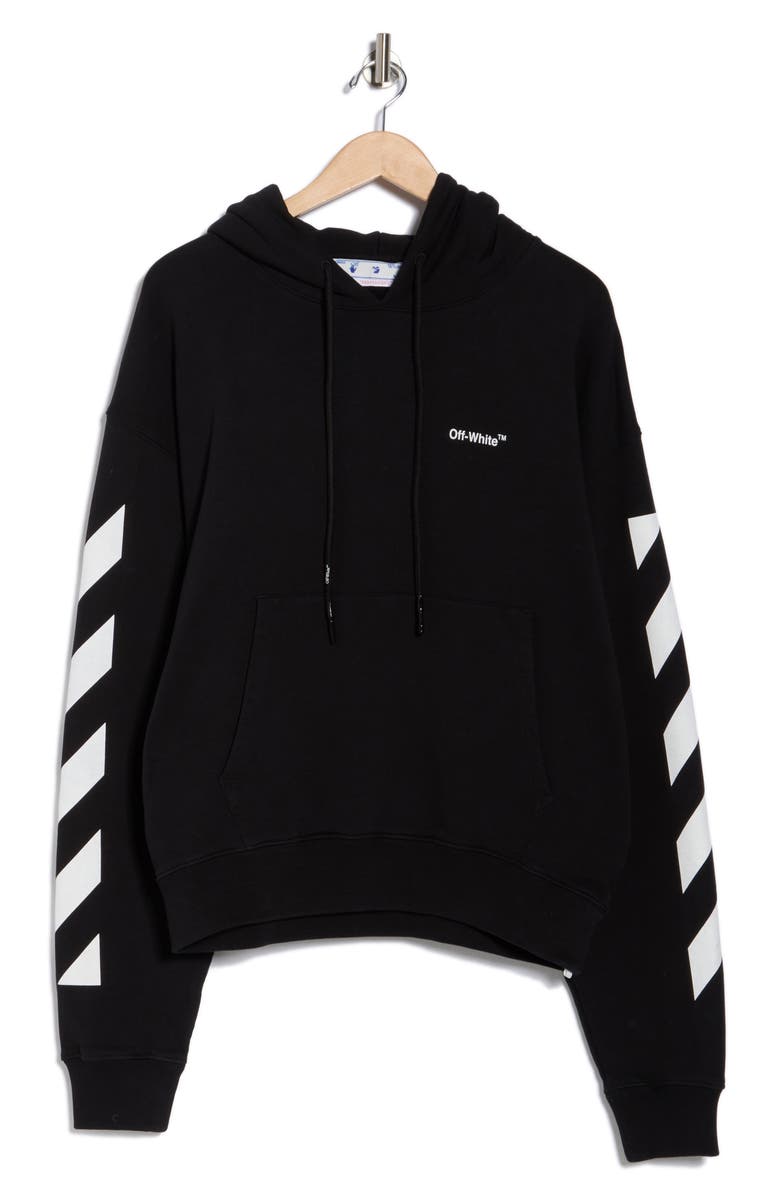 Diagonal Helvetica Cotton Graphic Hoodie