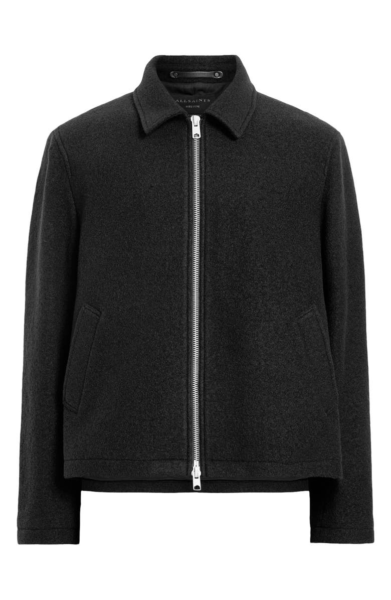 AllSaints Celeste Crop Boiled Wool Jacket, Alternate, color, Black
