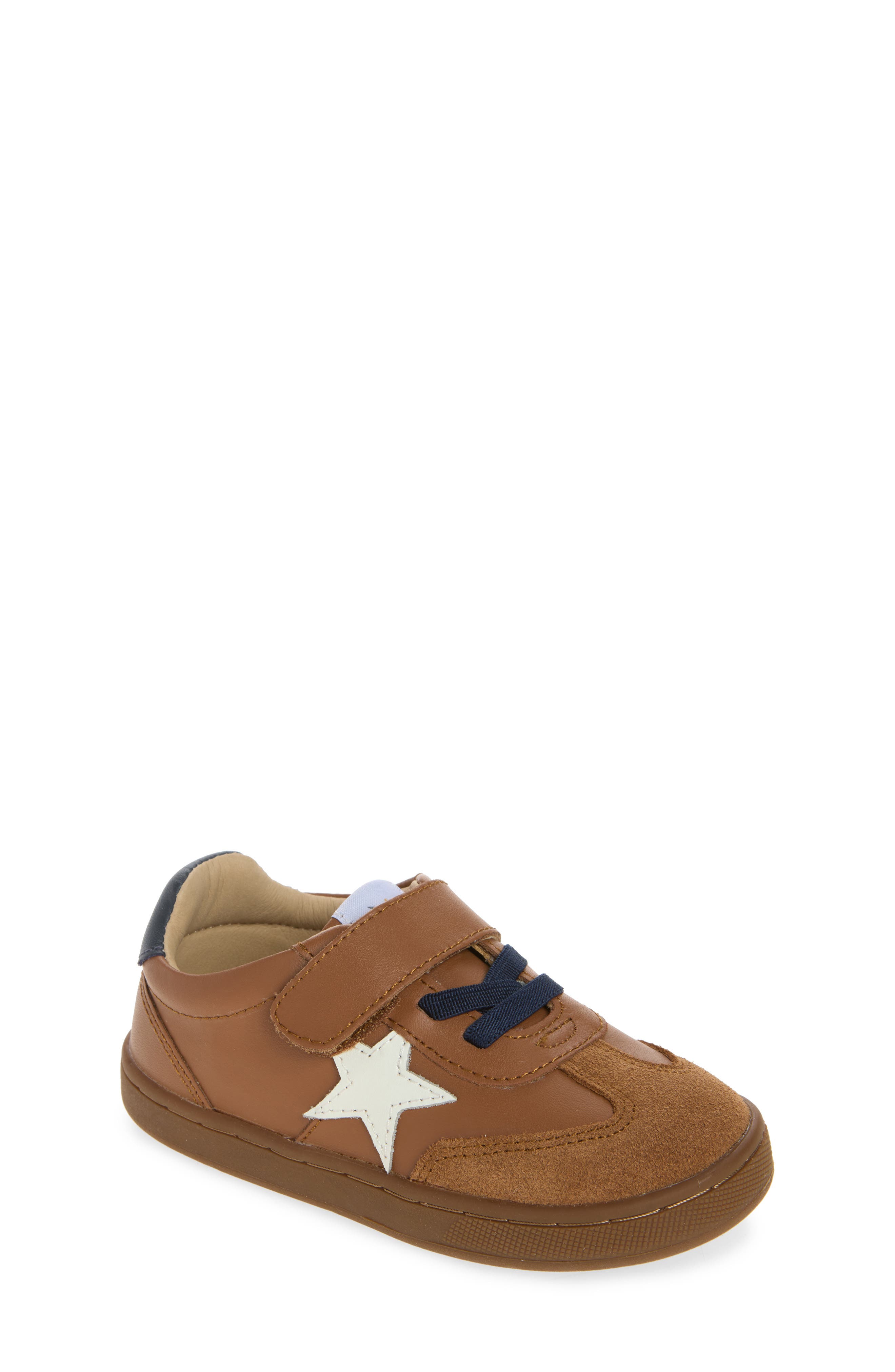 Kids' Retro Platinum Sneaker, Main, color, TAN / NAVY / WHITE