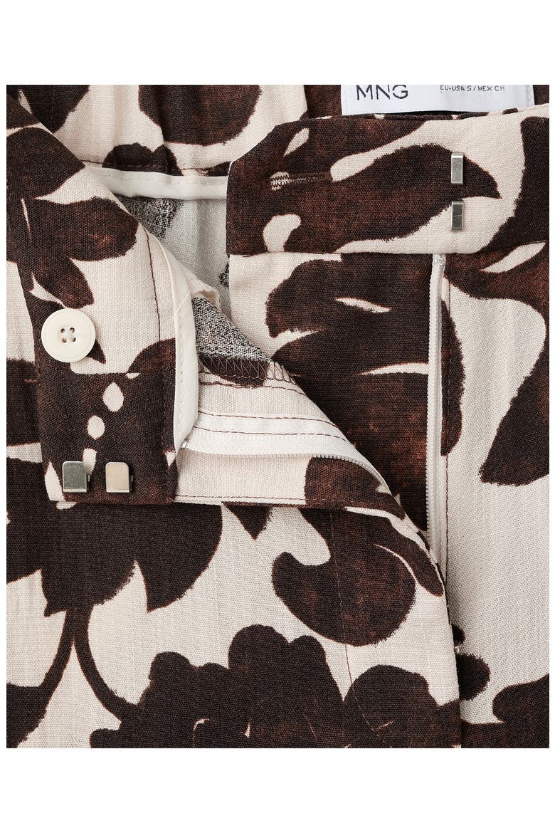 Floral Pants, Alternate, color, BROWN