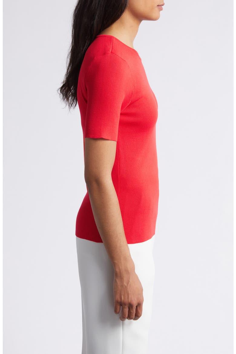 Short Sleeve Sweater, Alternate, color, GRENADINE