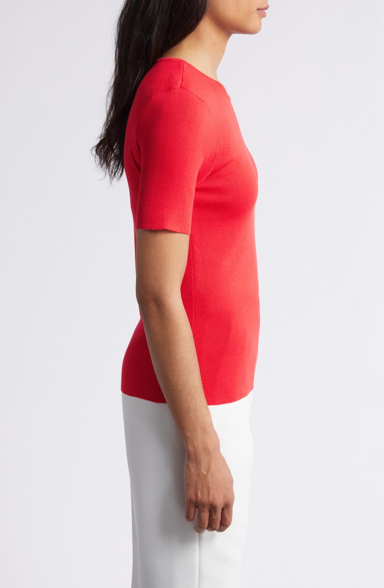 Tahari ASL Short Sleeve Sweater, Alternate, color, Grenadine