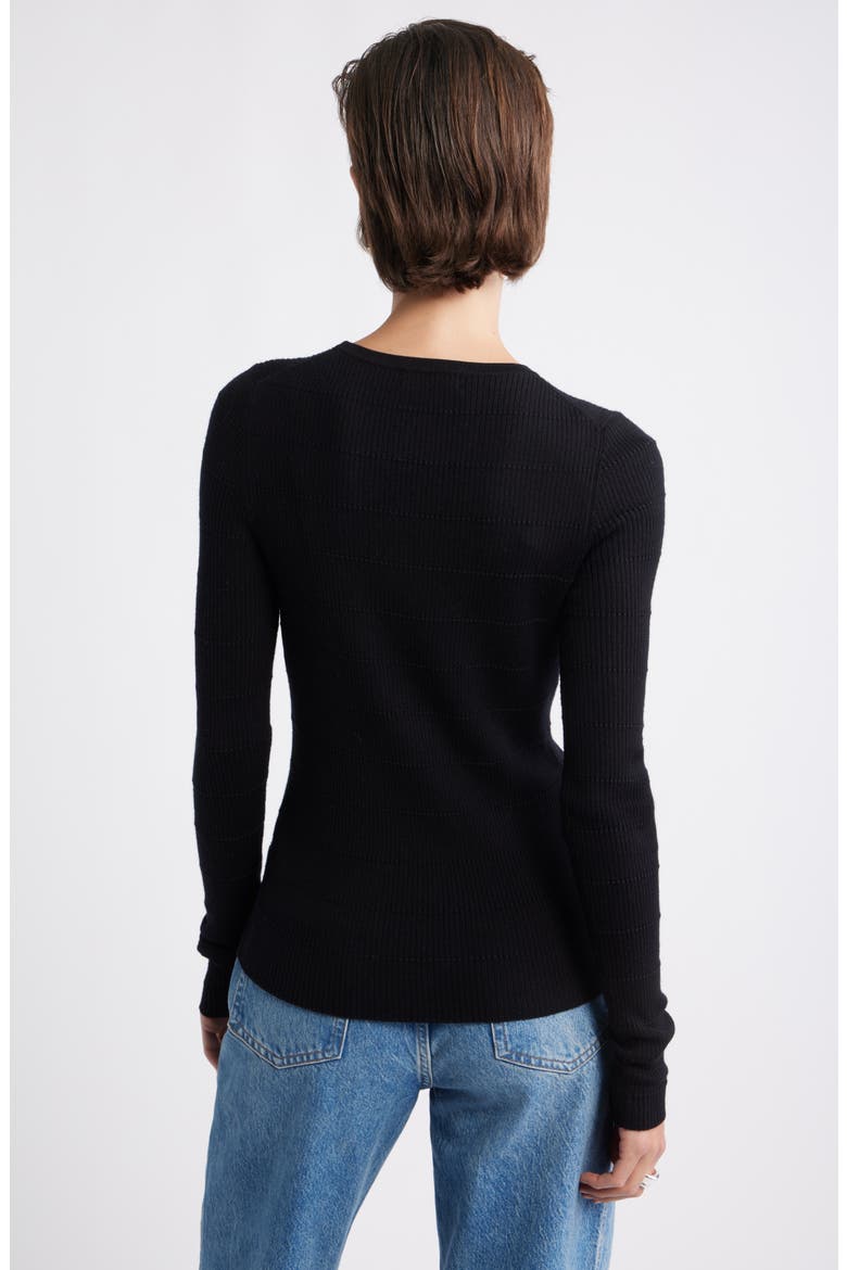 Wool Blend Skinny Sweater, Alternate, color, BLACK