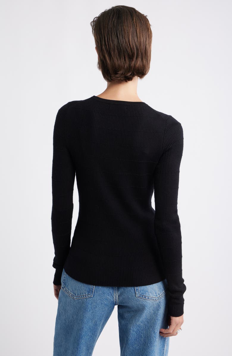 Nordstrom Wool Blend Skinny Sweater, Alternate, color, Black