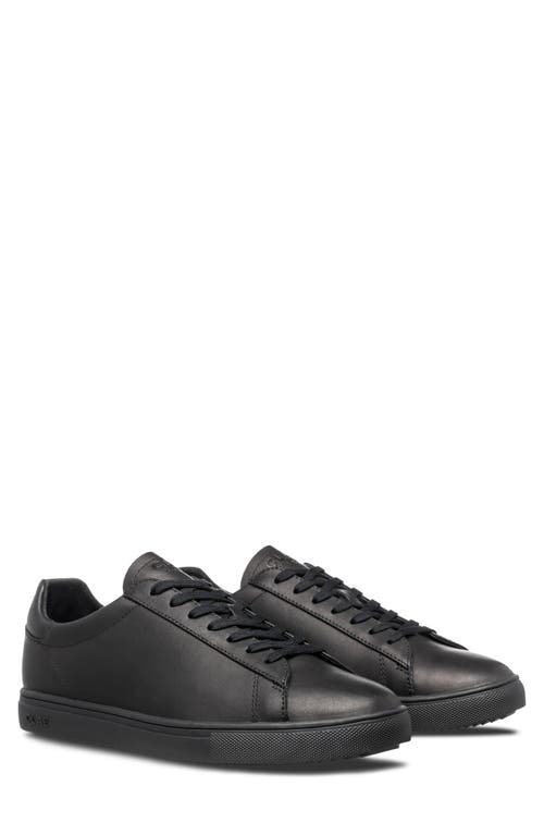 CLAE Bradley Sneaker in Triple Black Leather 