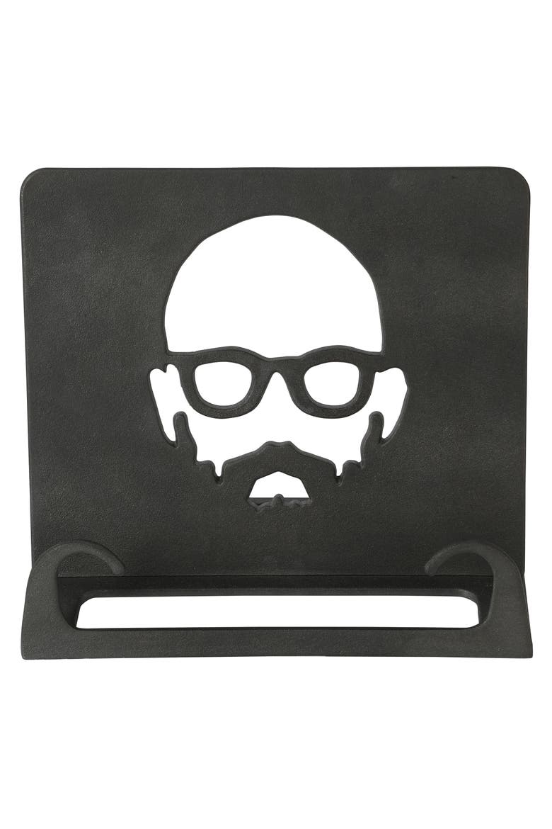 9.75 Inch Cast Iron Cookbook Holder in Black, Alternate, color, Black