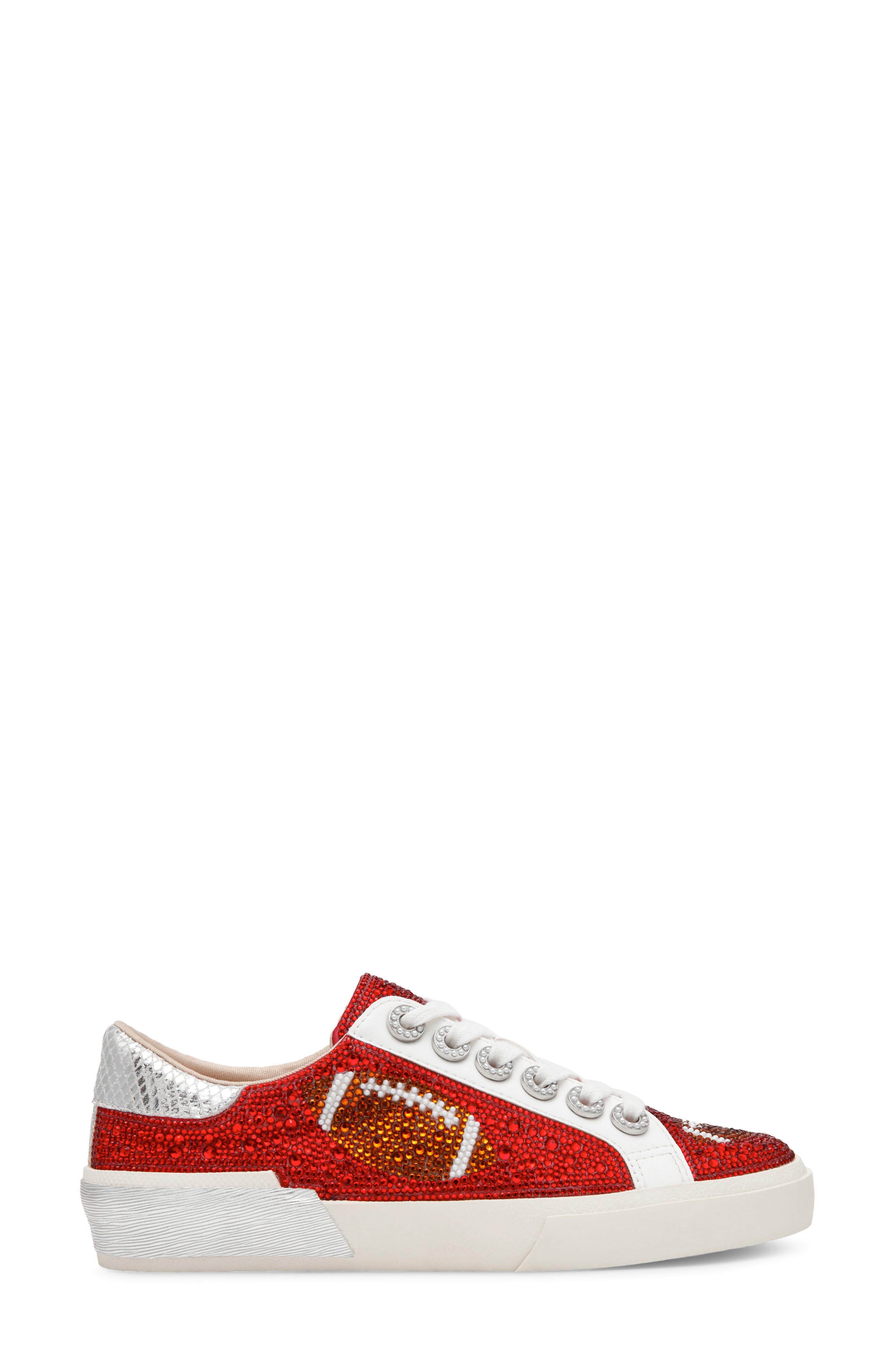 Archy Crystal Embellished Football Sneaker, Alternate, color, RED FOOTBALL