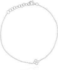 The Lovery Fine Jewelry Diamond Single Clover Bracelet