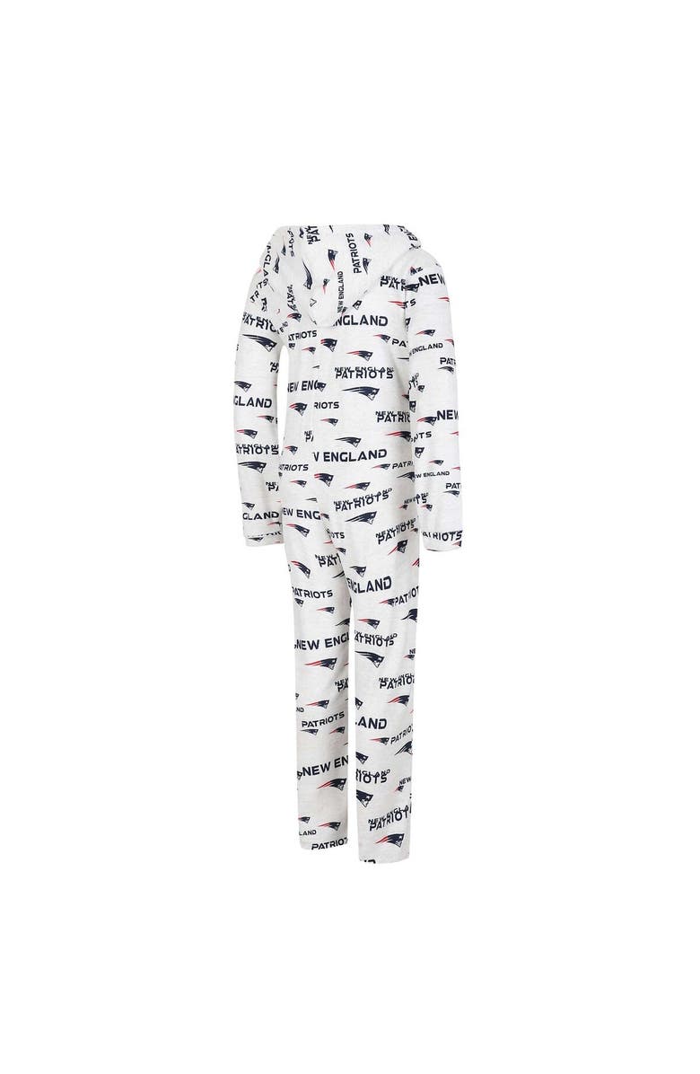 CONCEPTS SPORT Women's Concepts Sport Cream New England Patriots Docket Hoodie Full-Zip Union Suit, Alternate, color, Cream