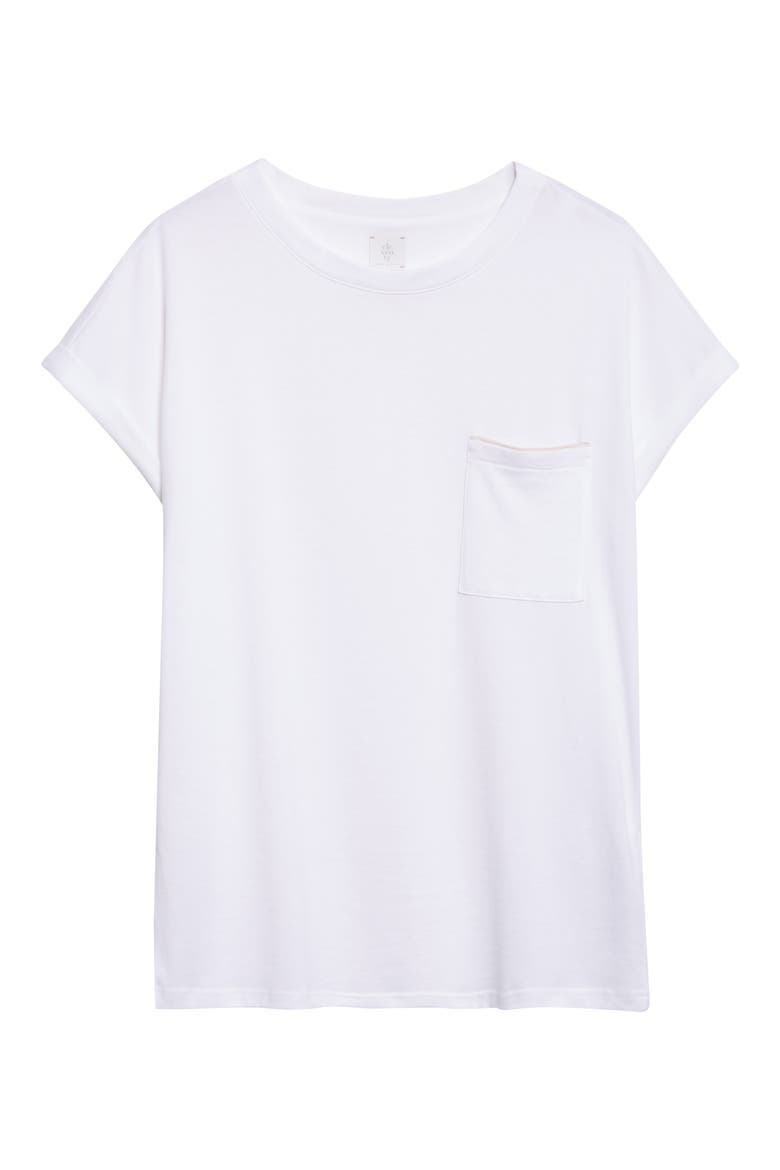 Cotton Pocket T-Shirt, Alternate, color, WHITE AND SAND