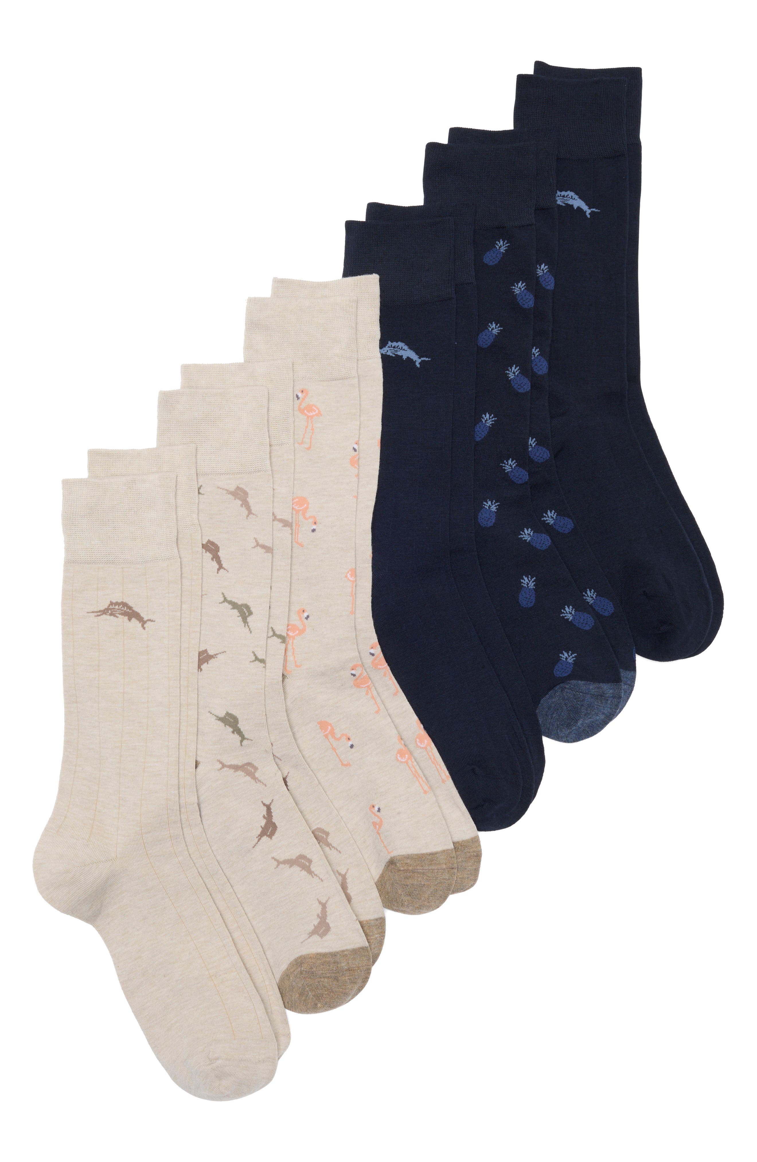 6-Pack Assorted Crew Socks
