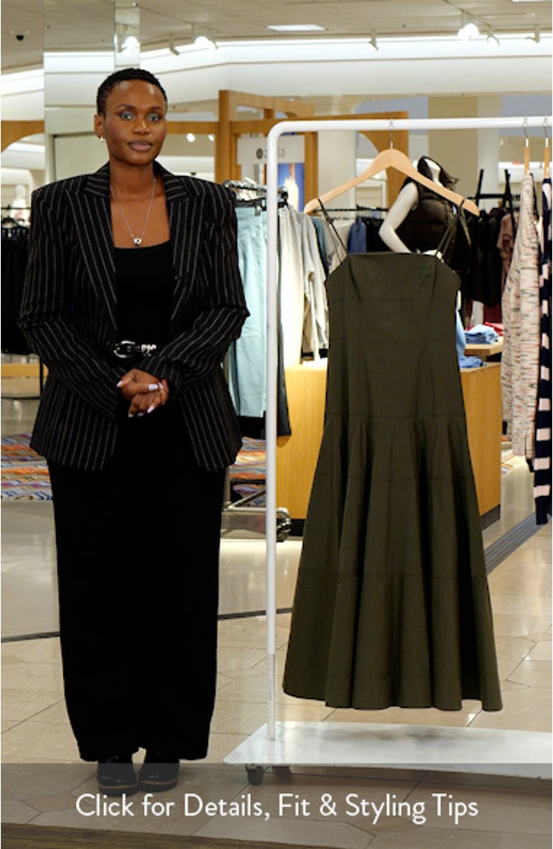 Ilona Topstitch Detail Cotton Blend Dress, sales video thumbnail