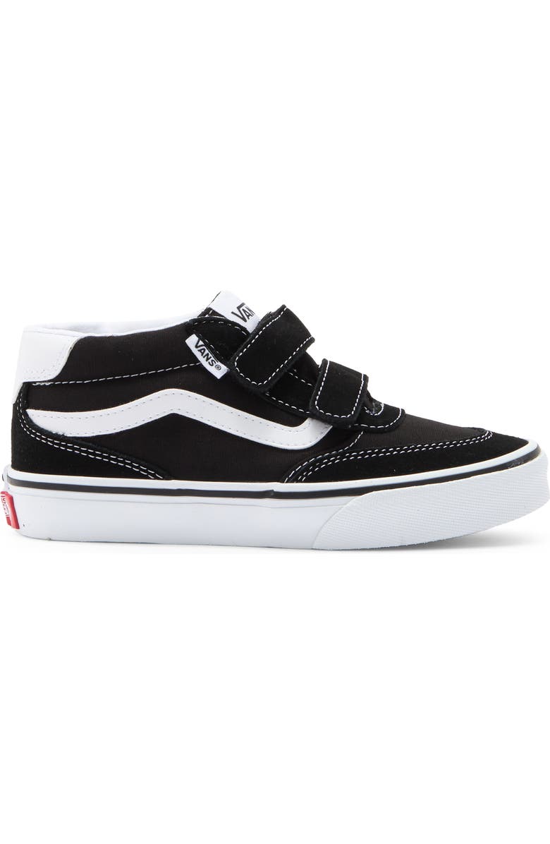 Vans Kids' Brooklyn Mid Top Sneaker, Alternate, color, Suede/Canvas Black/White