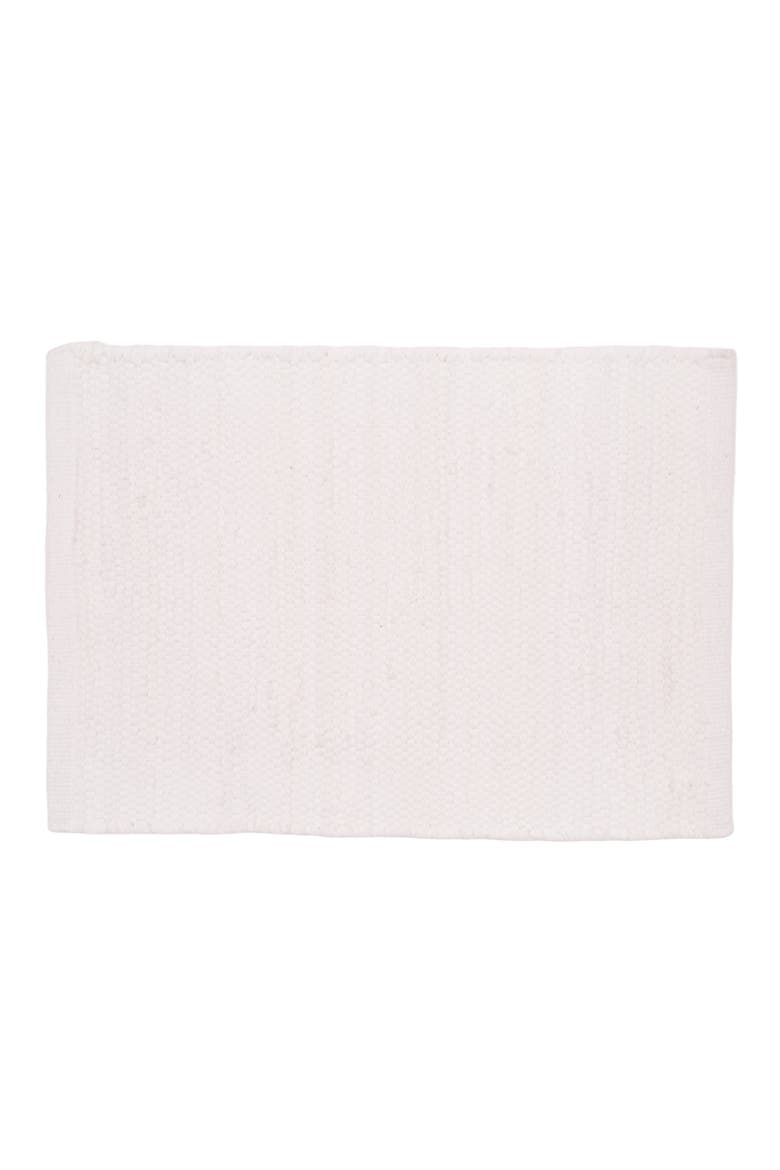 White Chindi Solid Color Machine Washable Placemats Set of 6, Alternate, color, White