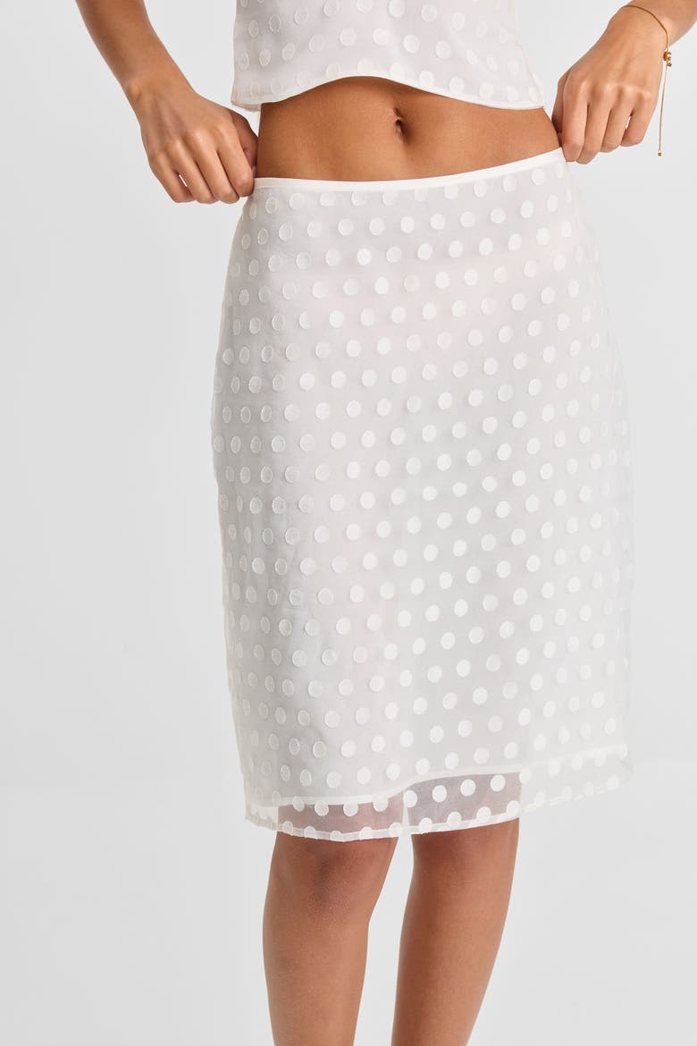 Minnie Midi Skirt, Alternate, color, White