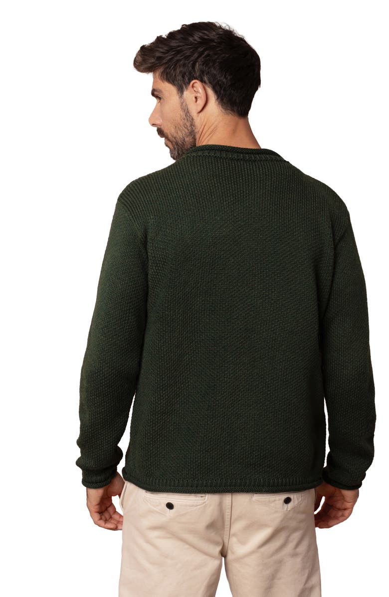 Celtic & Co. Tex Stitch Crew Sweater, Alternate, color, Forest