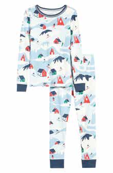 Nordstrom Kids' Glow in the Dark Fitted Two-Piece Pajamas