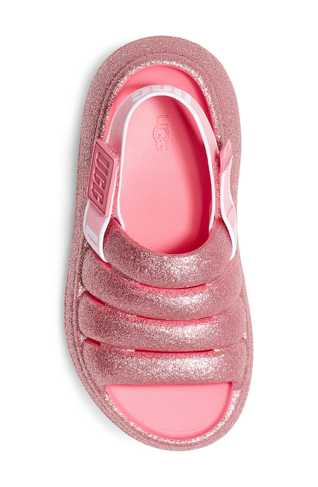 UGG<sup>®</sup> Kids' Sport Yeah Glitter Slingback Sandal, Alternate, color, 