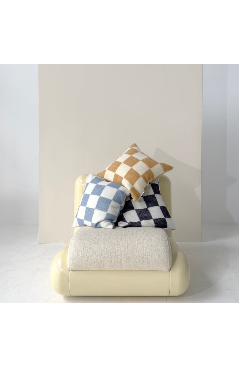 Maison Deux Checkerboard Cushion Cover, Alternate, color, Black