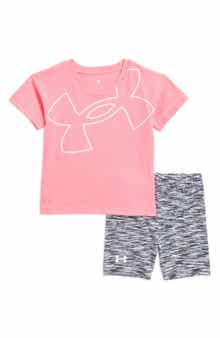 Under Armour Kids' Big Logo T-Shirt & Bike Shorts Set