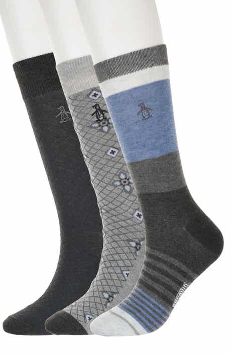 Original Penguin Kerwin Medallion Assorted 3-Pack Crew Socks