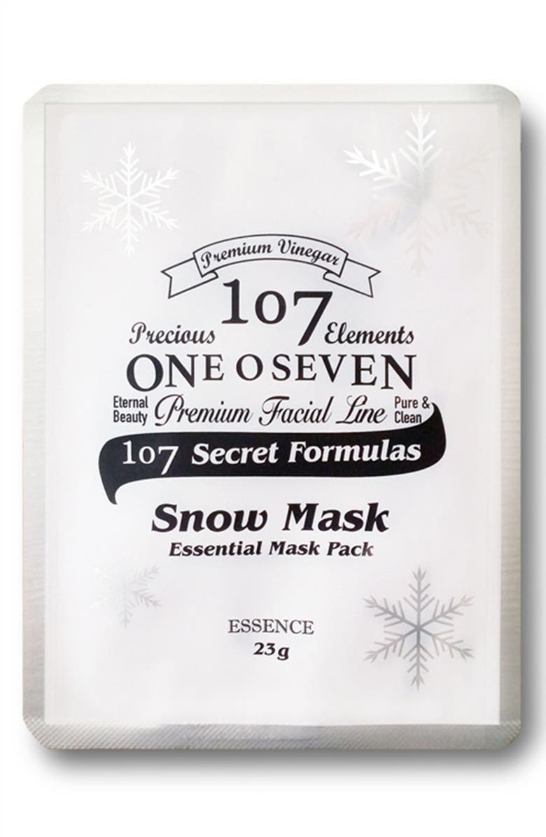 107 ONEOSEVEN Set of 8 Snow Sheet Masks, Main, color, 