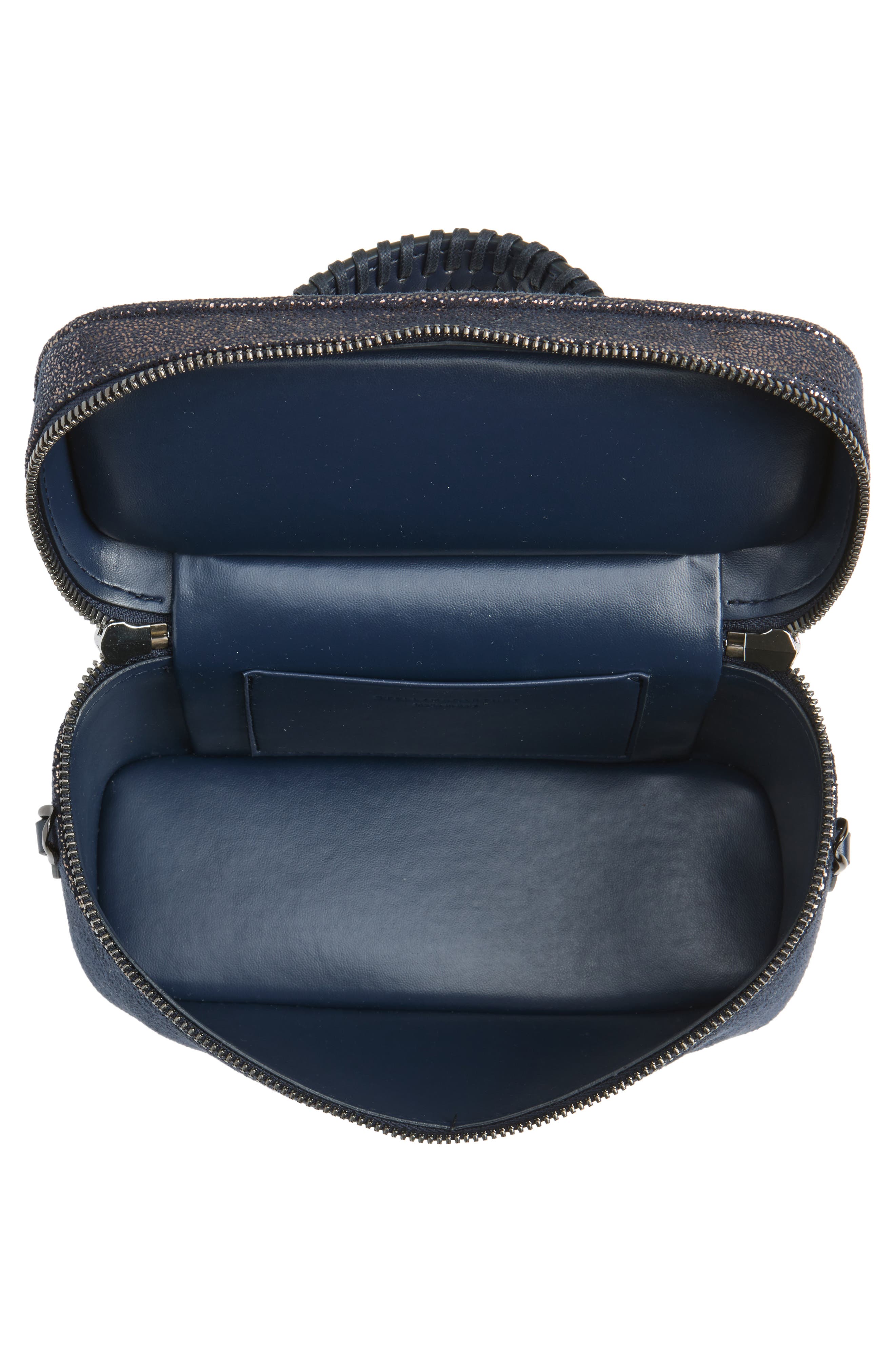 Falabella Shine Crossbody Vanity Case, Alternate, color, DARK NAVY
