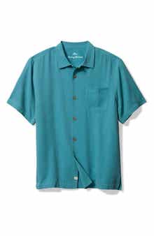Tommy Bahama Tommy Grand Prix Embroidered Graphic Silk Camp Shirt