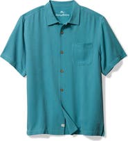Tommy Bahama Tommy Grand Prix Embroidered Graphic Silk Camp Shirt
