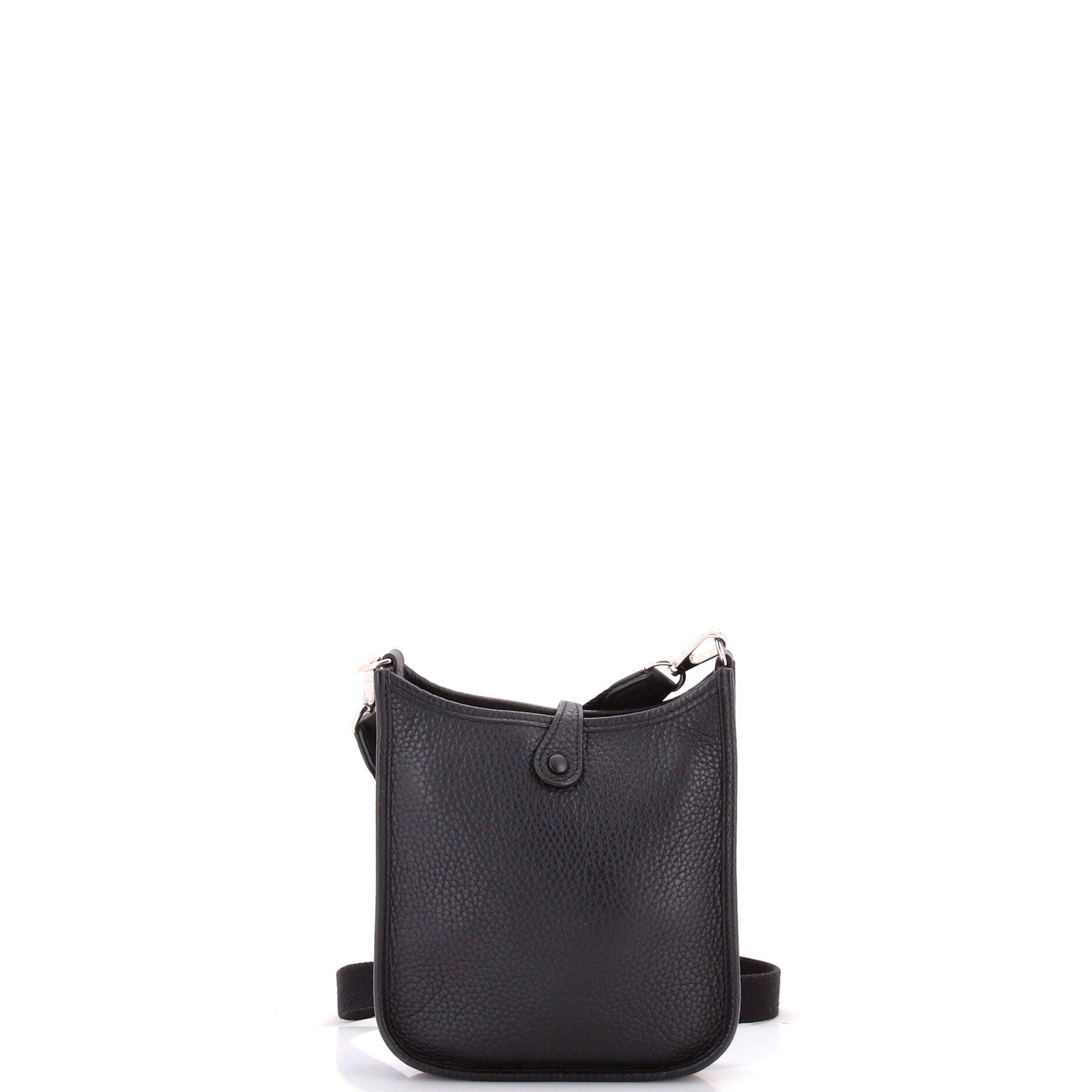 Pre-Owned Hermes Evelyne Bag Gen III Clemence TPM, Alternate, color, Noir