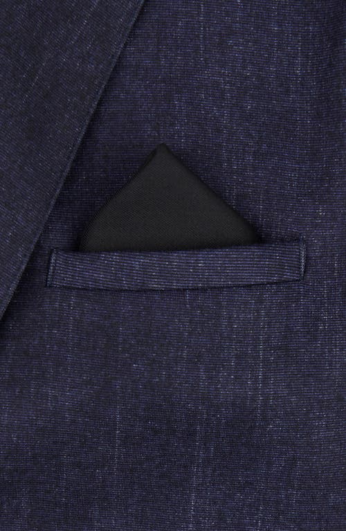 Brooklyn Brigade Solid Cotton Pocket Square In Black