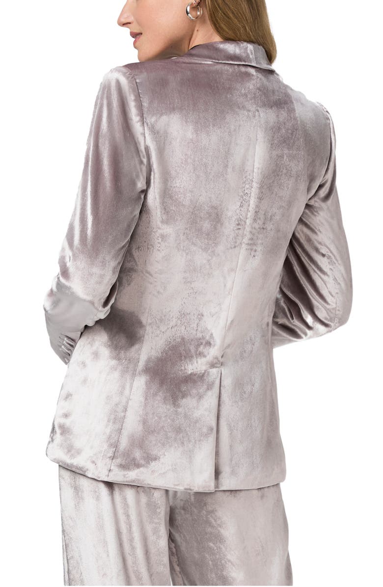 PAIGE Kriselle Velvet Blazer, Alternate, color, Pewter