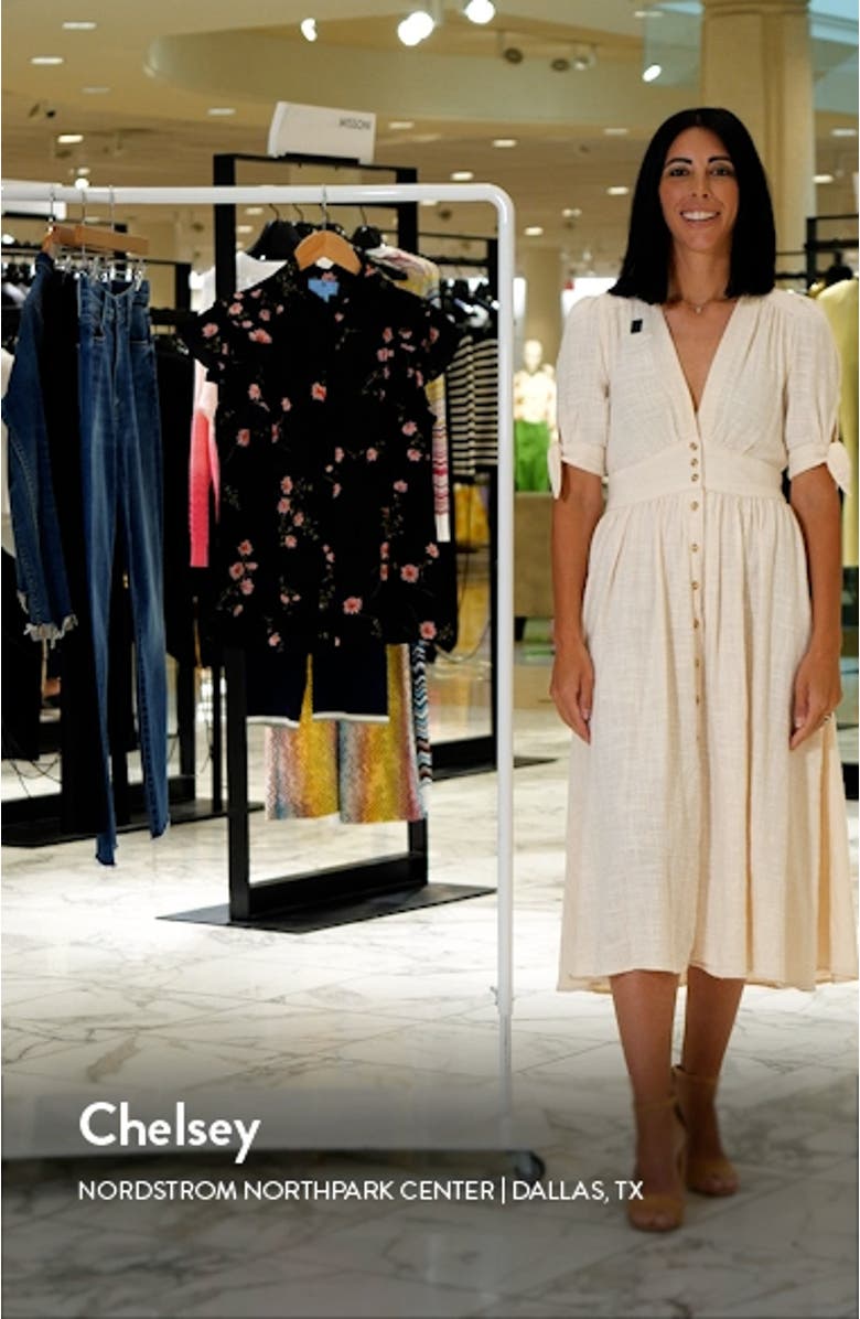 Floral Print Ruffle Pintuck Blouse, sales video thumbnail