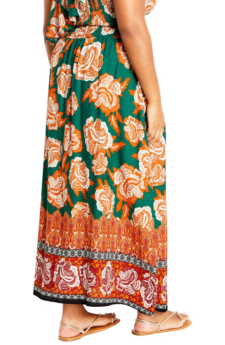 City Chic Tully Print Maxi Skirt, Alternate, color, 