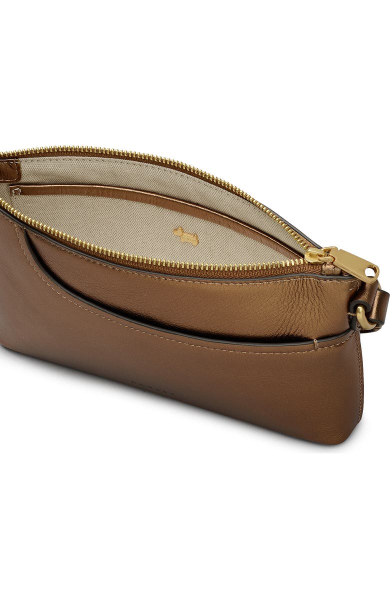 Radley Pockets - Metallic Mini Ziptop Shoulder Bag, Alternate, color, Olive Gold