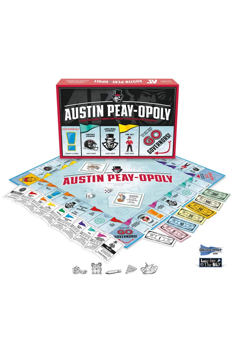 Late for the Sky University Austin Peayopoly Monopoly Board Game, Alternate, color, Multicolored