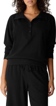 Eileen Fisher High Collar Henley Top