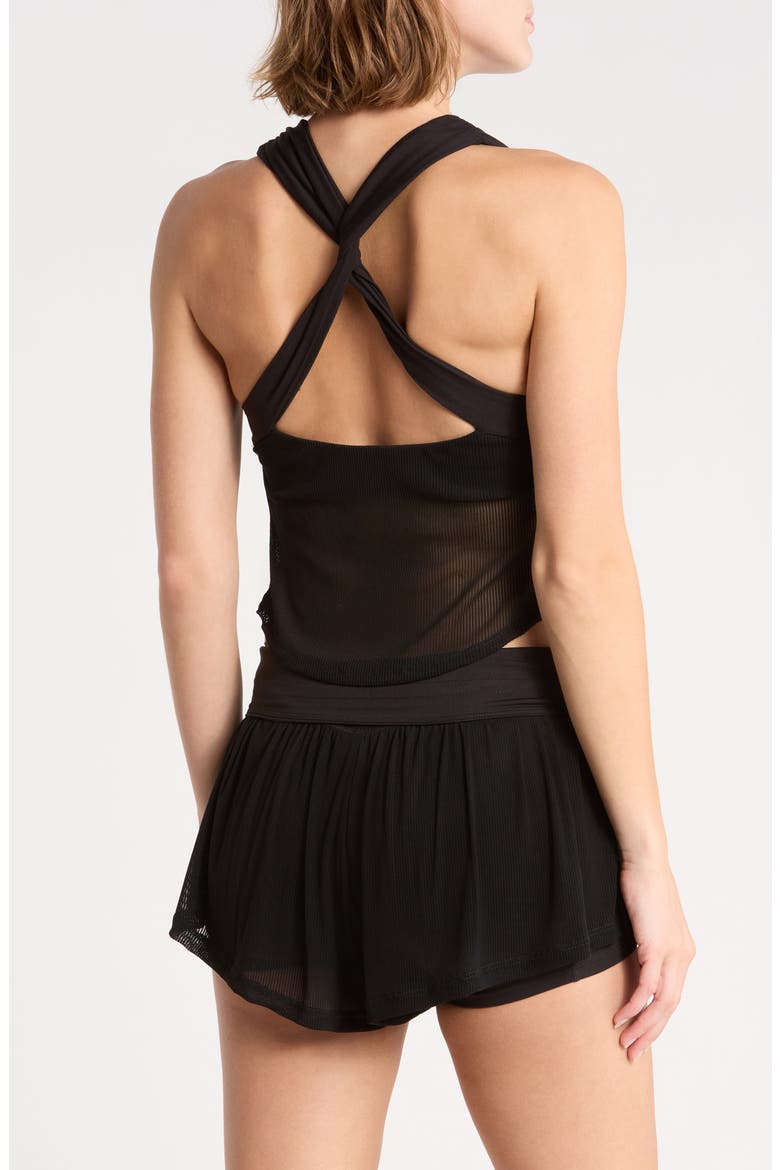 Sunset Ribbed Tank, Alternate, color, BLACK