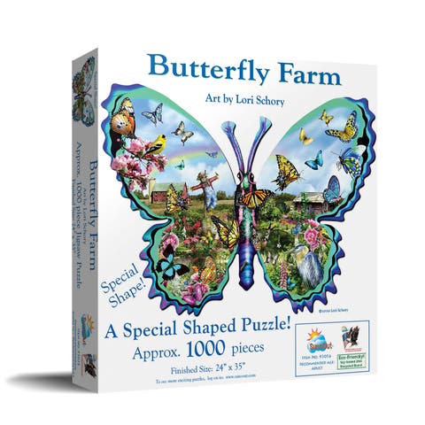 Butterfly Farm 1000 piece Jigsaw Puzzle for Adults Special Shape