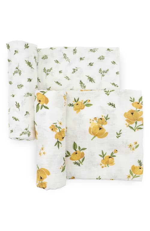 Little Unicorn 2-pack Organic Cotton Muslin Swaddle Blanket In Yellow