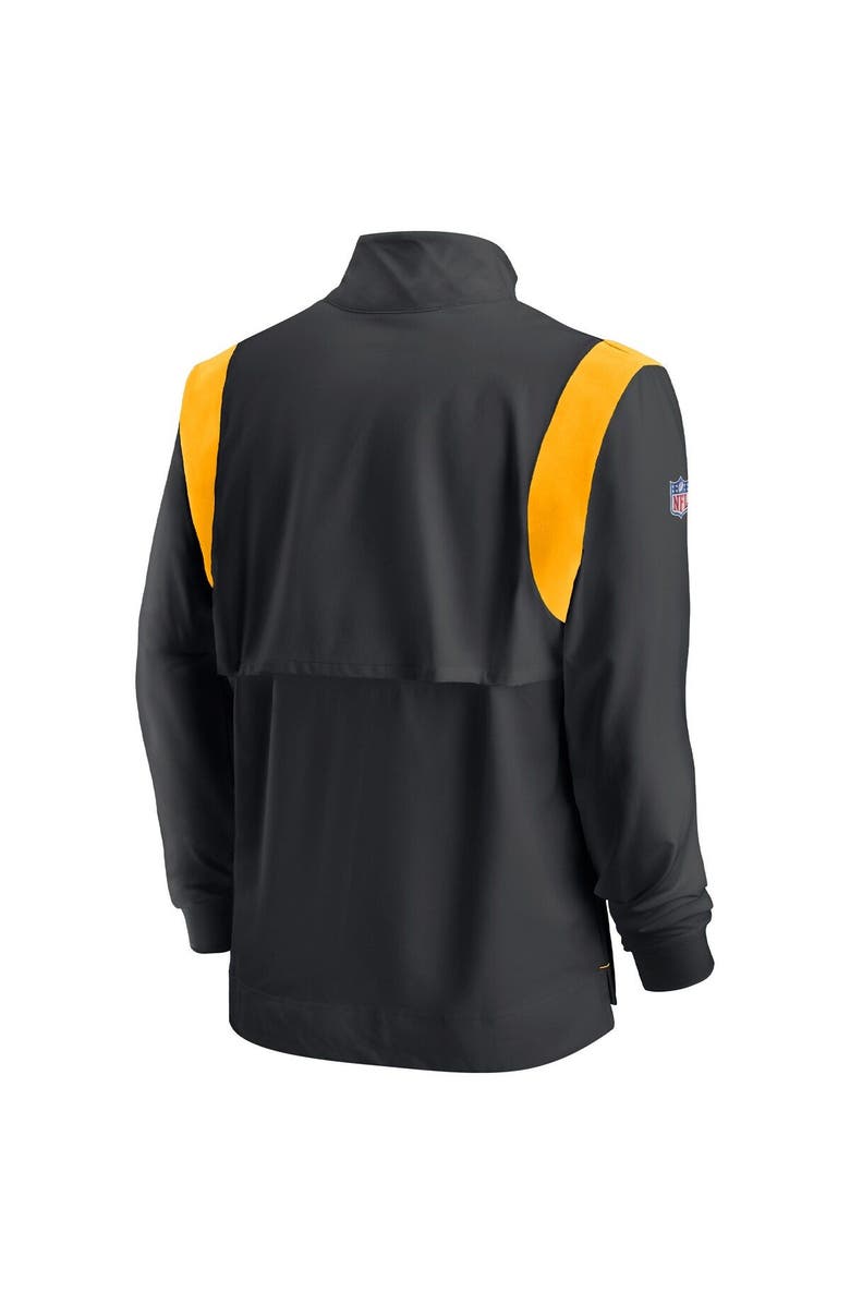 Nike Men's Nike Black Pittsburgh Steelers 2022 Sideline Coach Chevron Lockup Quarter-Zip Long Sleeve Top, Alternate, color, Black