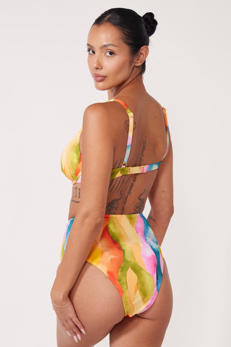 Amelia Bikini Swimsuit Top, Alternate, color, Samba