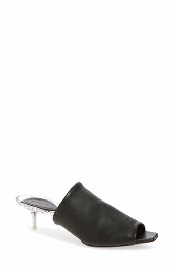 Transparent Sole Leather Slide Sandal