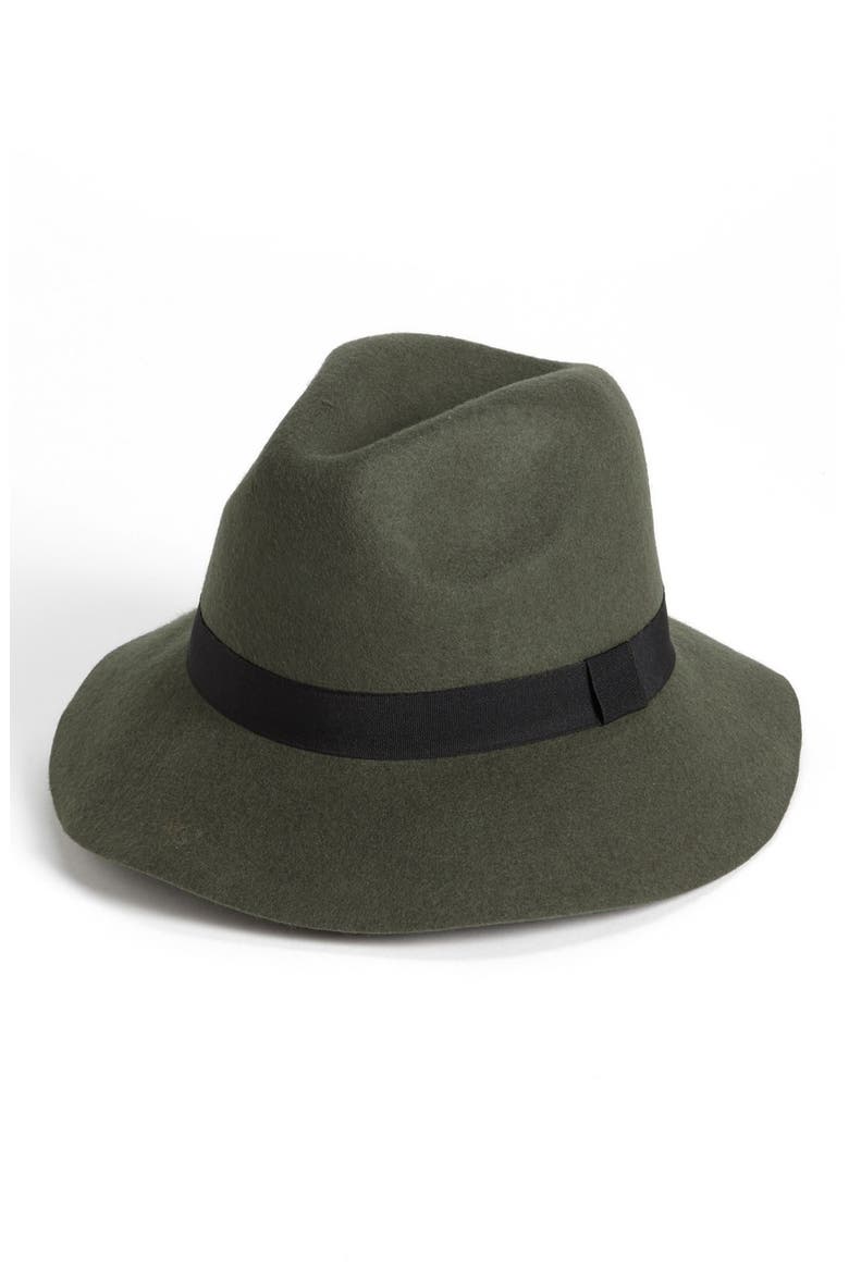 Felt Fedora, Alternate, color, OLIVE