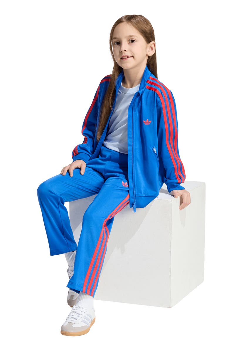 adidas Originals Kids' Firebird Recycled Polyester Track Jacket & Pants Set, Alternate, color, Blue/ Semi Lucid Red