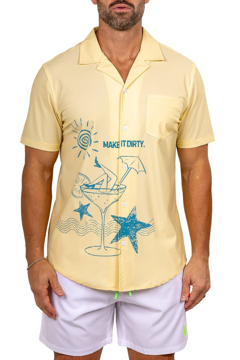 Marthy White Camp Shirt, Main, color, YELLOW