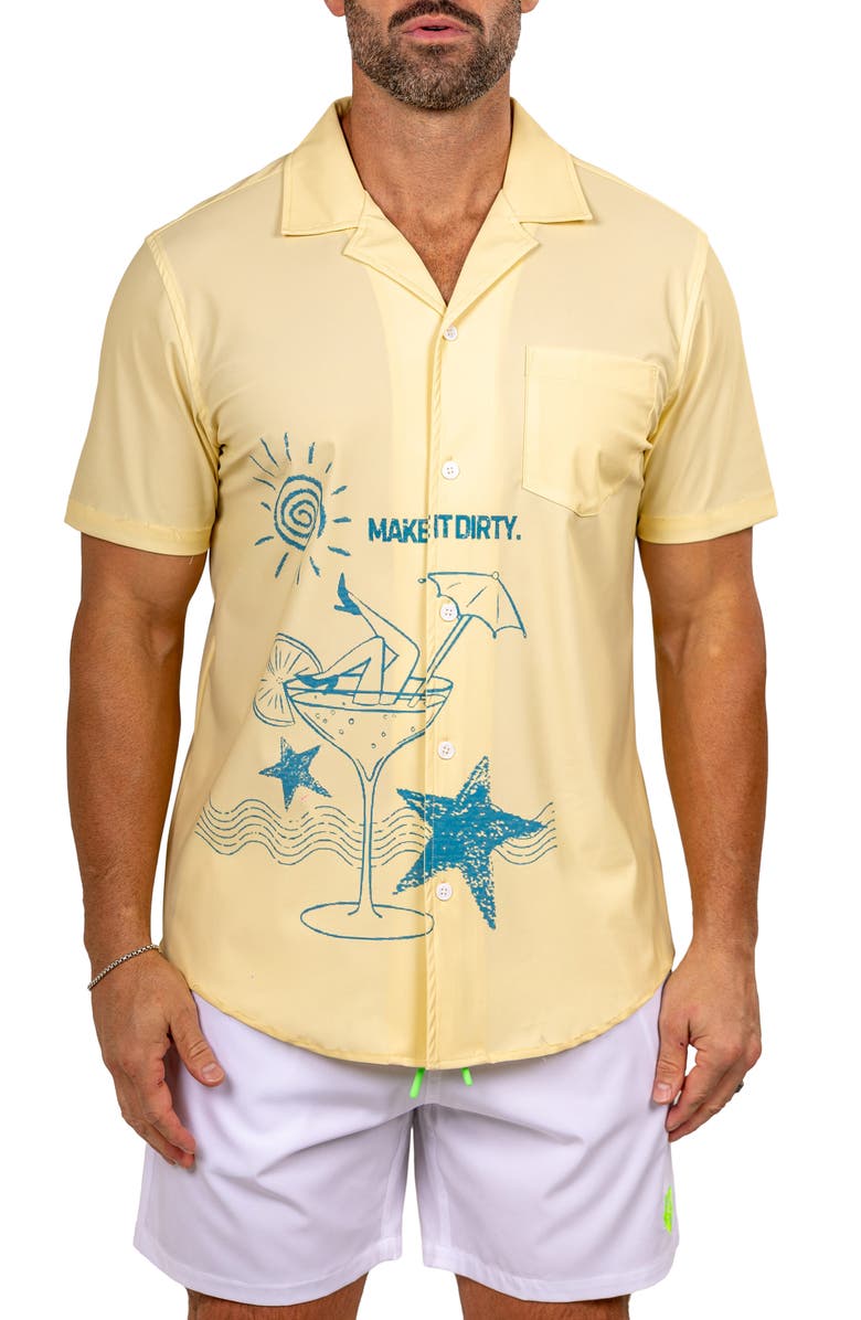 Maceoo Marthy White Camp Shirt, Main, color, 